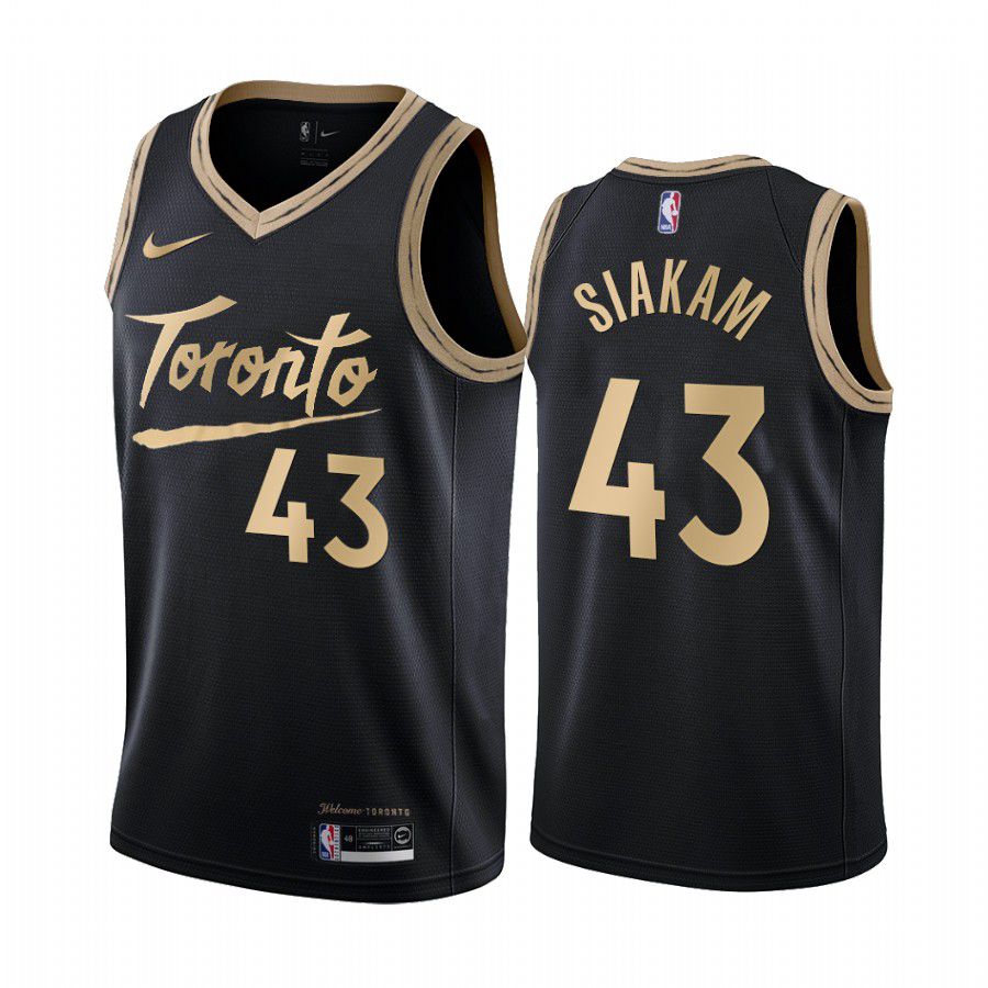 Men Toronto Raptors #43 pascal siakam black city edition 2020 nba jersey->toronto raptors->NBA Jersey